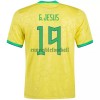Maillot de Supporter Brésil G. JESUS 19 Domicile Coupe du Monde 2022 Pour Homme